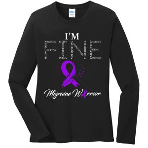 Migraine Warrior Im Fine Ladies Long Sleeve Shirt