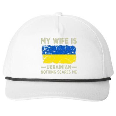 My Wife is Ukrainian Nothing Scares Me Funny Husband Snapback Five-Panel Rope Hat