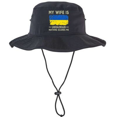 My Wife is Ukrainian Nothing Scares Me Funny Husband Legacy Cool Fit Booney Bucket Hat