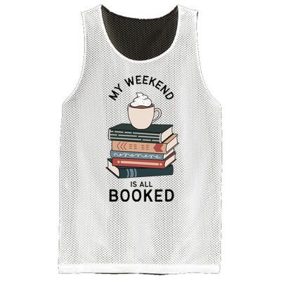 My Weekend Is All Booked Book Lovers Gifts Bookish Mesh Reversible Basketball Jersey Tank