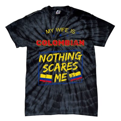 My Wife Is Colombian Republic Of Colombia Heritage Flag Tie-Dye T-Shirt