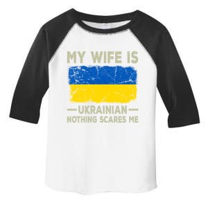 My Wife Is Ukrainian Nothing Scares Me Funny Husband Gift Toddler Fine Jersey T-Shirt