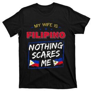 My Wife Is Filipino Republic Of The Philippines Roots Flag T-Shirt