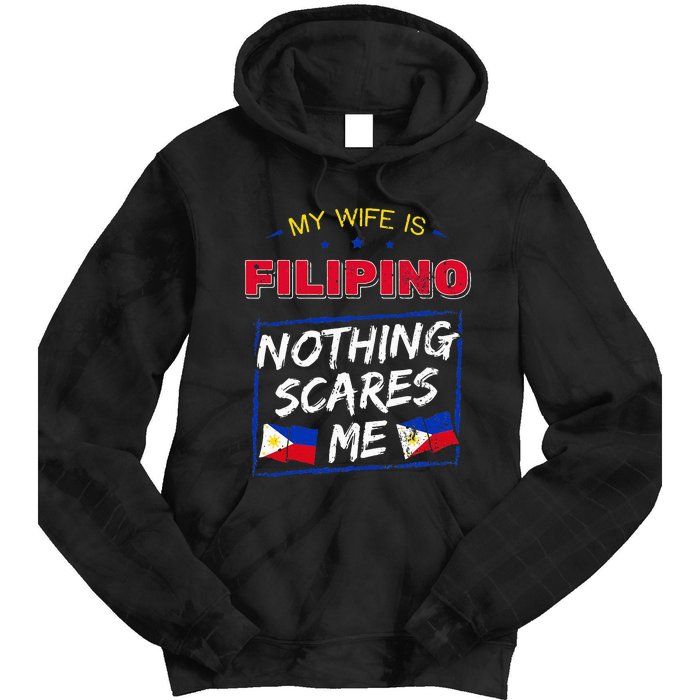 My Wife Is Filipino Republic Of The Philippines Roots Flag Tie Dye Hoodie