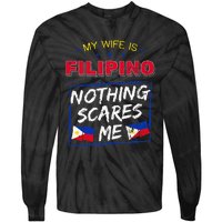 My Wife Is Filipino Republic Of The Philippines Roots Flag Tie-Dye Long Sleeve Shirt