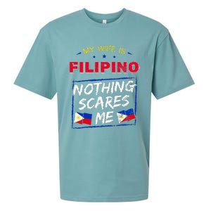 My Wife Is Filipino Republic Of The Philippines Roots Flag Sueded Cloud Jersey T-Shirt