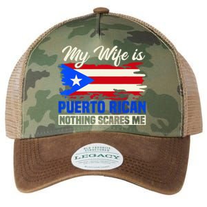 My Wife Is Puerto Rican Nothing Scares Me Legacy Tie Dye Trucker Hat