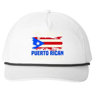 My Wife Is Puerto Rican Nothing Scares Me Snapback Five-Panel Rope Hat