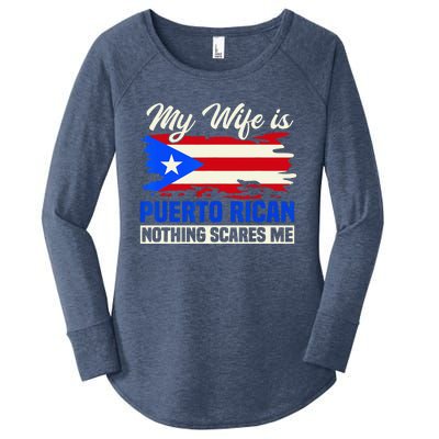 My Wife Is Puerto Rican Nothing Scares Me Women's Perfect Tri Tunic Long Sleeve Shirt