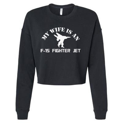 My Wife Is A Fighter Jet Premium Cropped Pullover Crew