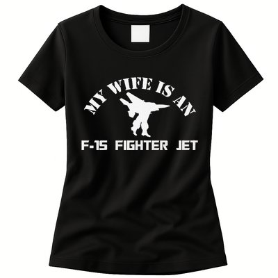 My Wife Is A Fighter Jet Premium Women's T-Shirt