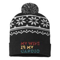 My Wife Is My Cardio Funny Quotes USA-Made Snowflake Beanie