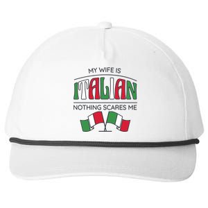 My Wife Is Italian Nothing Scares Me Snapback Five-Panel Rope Hat