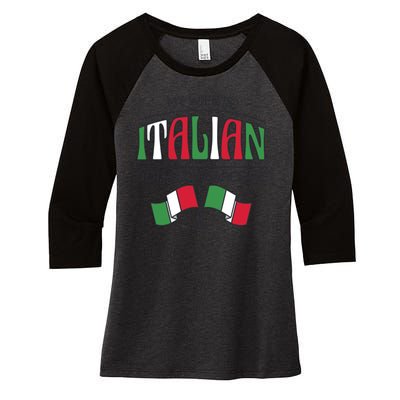 My Wife Is Italian Nothing Scares Me Women's Tri-Blend 3/4-Sleeve Raglan Shirt