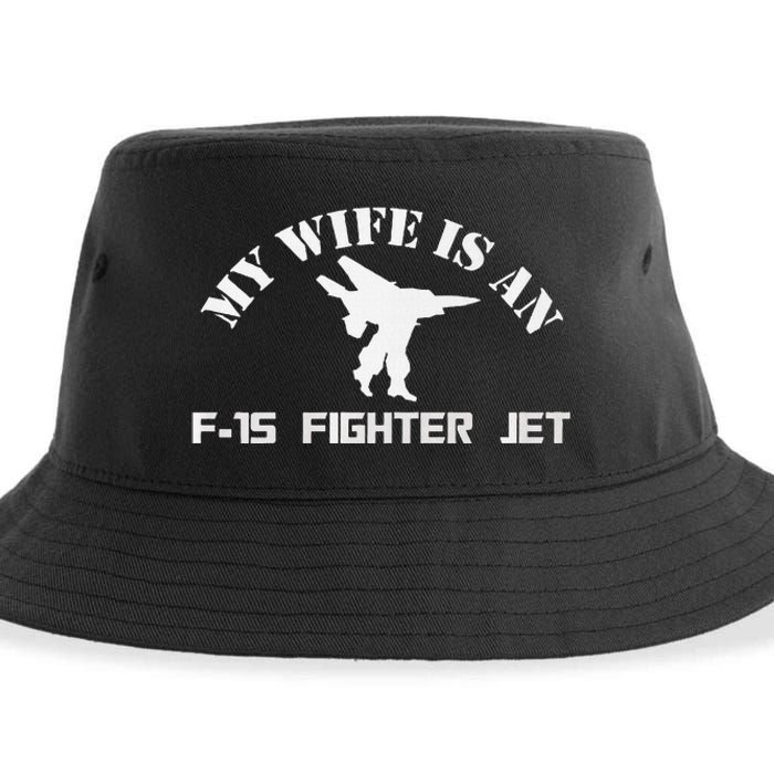 My Wife Is A Fighter Jet Premium Sustainable Bucket Hat