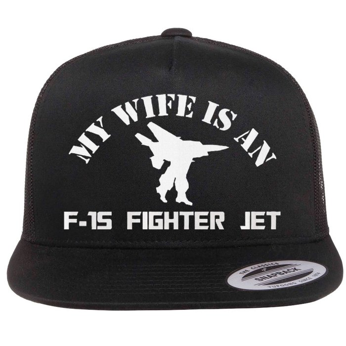 My Wife Is A Fighter Jet Premium Flat Bill Trucker Hat