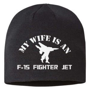 My Wife Is A Fighter Jet Premium Sustainable Beanie