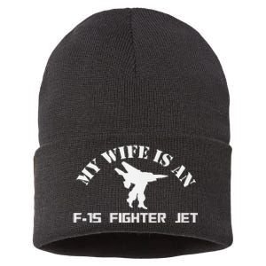 My Wife Is A Fighter Jet Premium Sustainable Knit Beanie