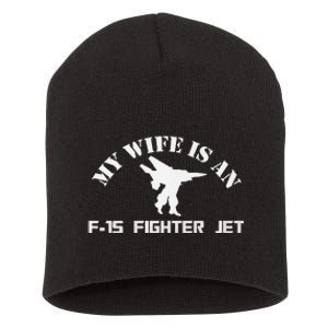 My Wife Is A Fighter Jet Premium Short Acrylic Beanie