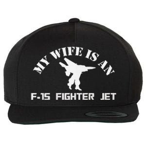 My Wife Is A Fighter Jet Premium Wool Snapback Cap