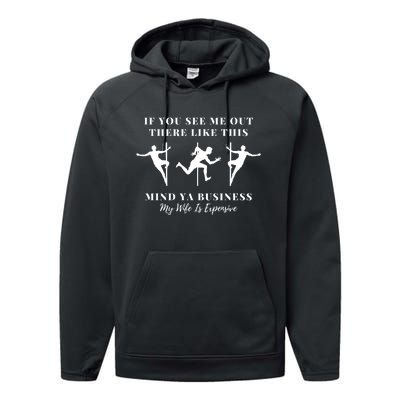 My Wife Is Expensive Funny Husband Performance Fleece Hoodie