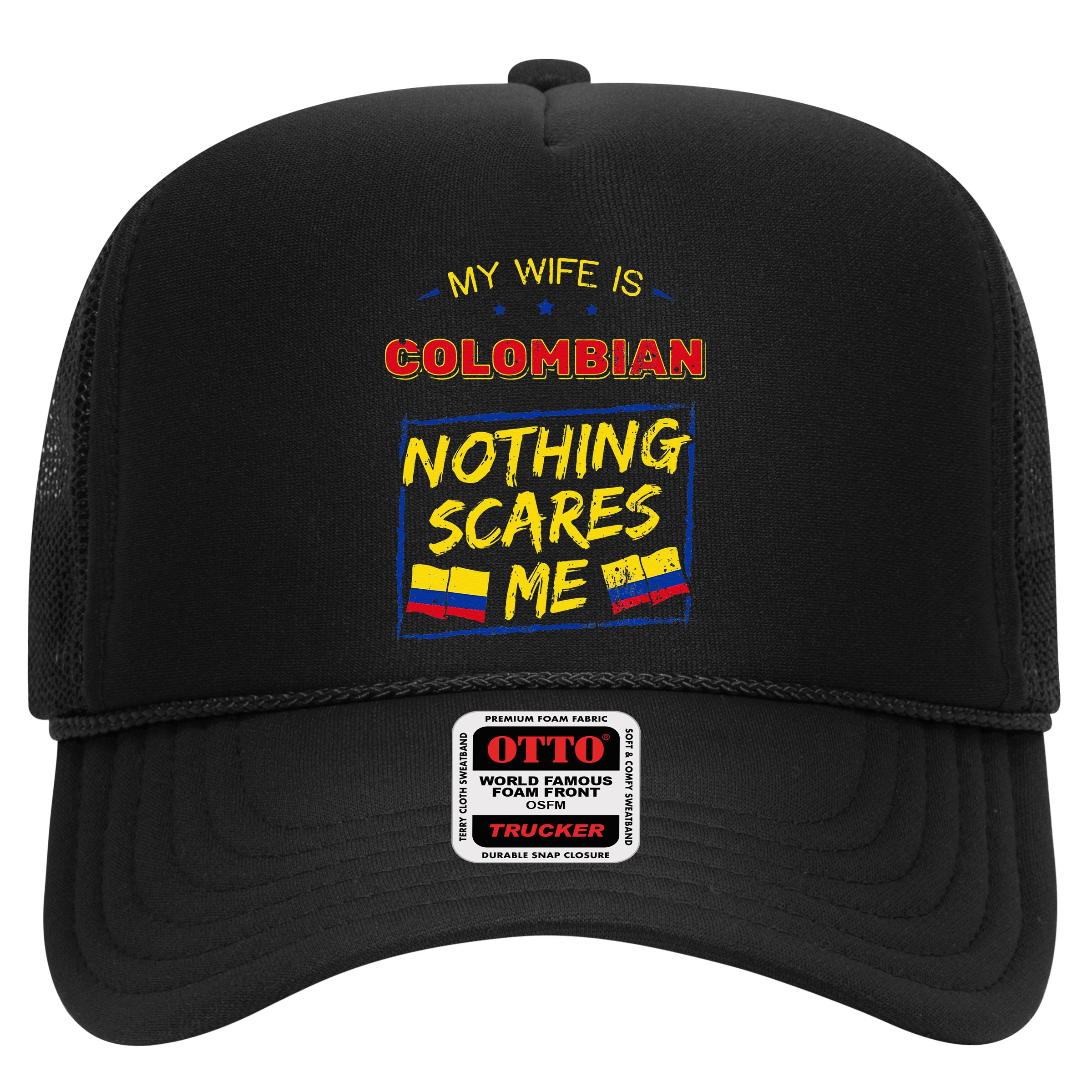 My Wife Is Colombian Republic Of Colombia Heritage Flag Hat