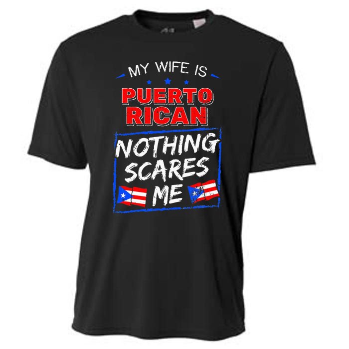 My Wife Is Puerto Rican Puerto Rico Heritage Roots PR Flag Cooling Performance Crew T-Shirt