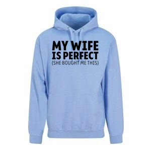 My Wife Is Perfect She Bought Me This Proud Spouse Great Gift Unisex Surf Hoodie