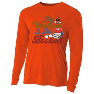 My Weekend Is All Booked Librarian Reader Funny Book Lover Funny Gift Cooling Performance Long Sleeve Crew