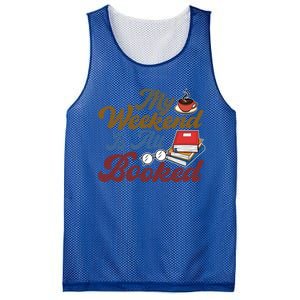 My Weekend Is All Booked Librarian Reader Funny Book Lover Funny Gift Mesh Reversible Basketball Jersey Tank