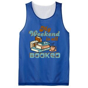 My Weekend Is All Booked Librarian Reader Funny Book Lover Cute Gift Mesh Reversible Basketball Jersey Tank