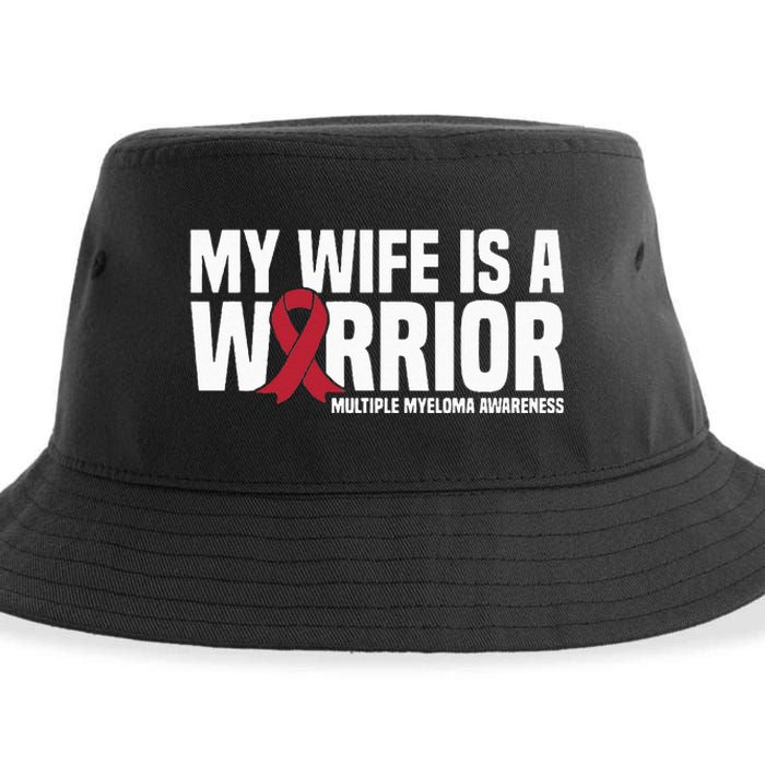 My Wife is a Warrior MM Multiple Myeloma Awareness Sustainable Bucket Hat