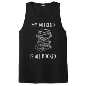 My Weekend Is All Booked Funny Reading Book Lover Librarian Great Gift PosiCharge Competitor Tank