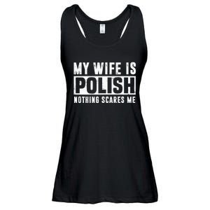 My Wife Is Polish Nothing Scares Me Family Matching Ladies Essential Flowy Tank