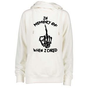 Memory When I Cared Womens Funnel Neck Pullover Hood