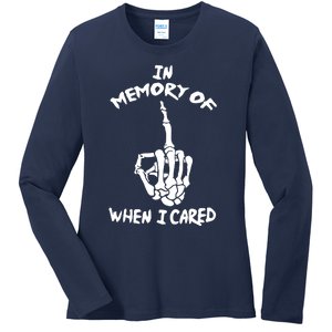 Memory When I Cared Ladies Long Sleeve Shirt