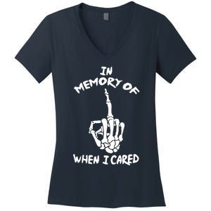 Memory When I Cared Women's V-Neck T-Shirt