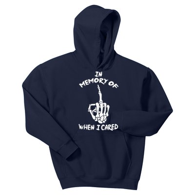 Memory When I Cared Kids Hoodie