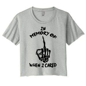 Memory When I Cared Women's Crop Top Tee