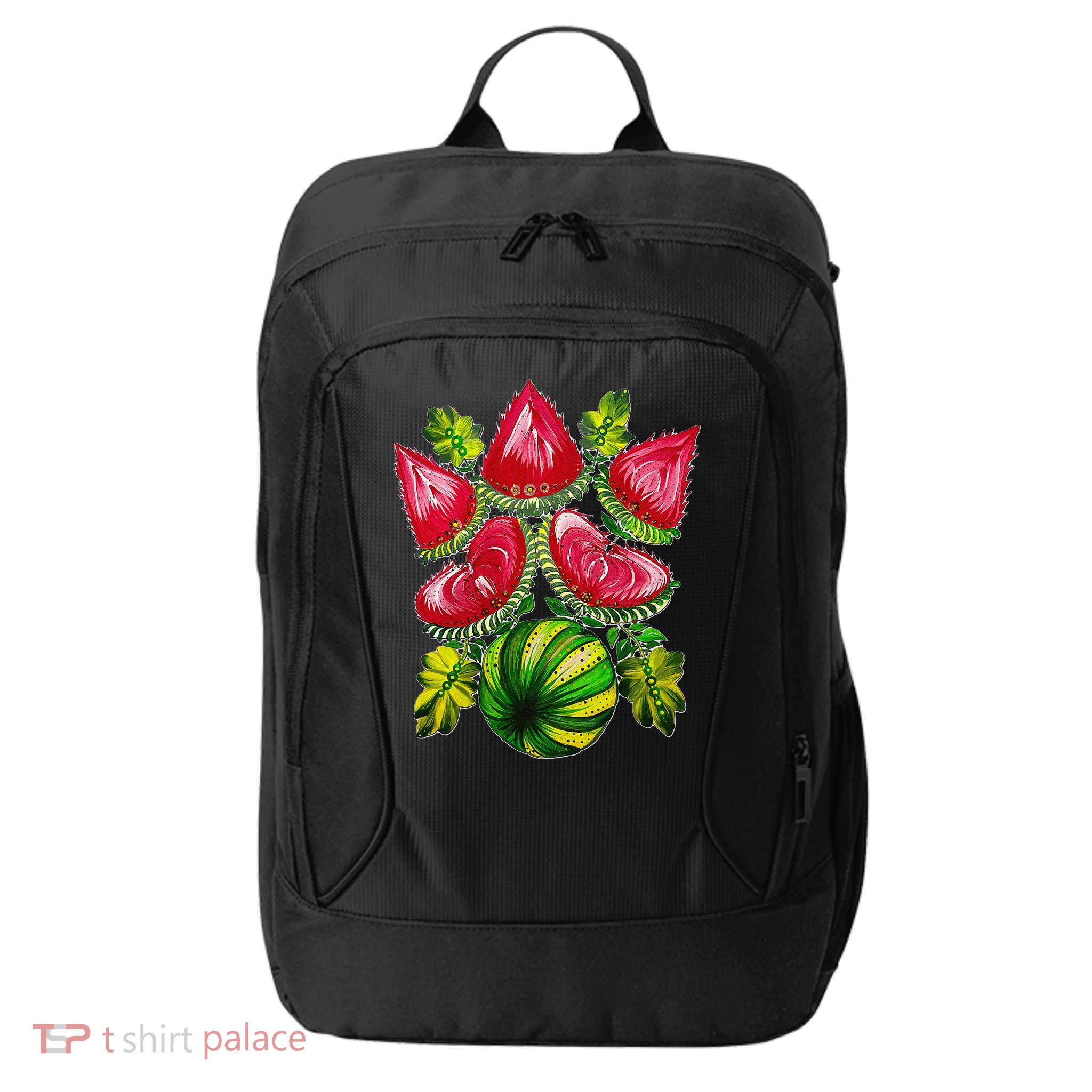 Magic Watermelon. Kherson symbol. Petrykivka painting. City Backpack
