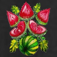 Magic Watermelon. Kherson symbol. Petrykivka painting. Adult Drive Performance Visor