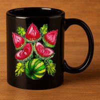Magic Watermelon. Kherson symbol. Petrykivka painting. 11oz C Handle Ceramic Mug