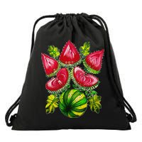 Magic Watermelon. Kherson symbol. Petrykivka painting. Drawstring Bag