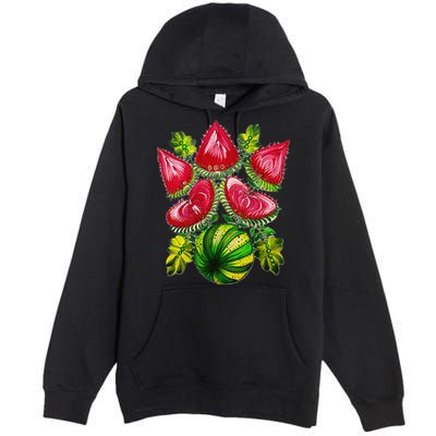 Magic Watermelon. Kherson symbol. Petrykivka painting. Premium Pullover Hoodie