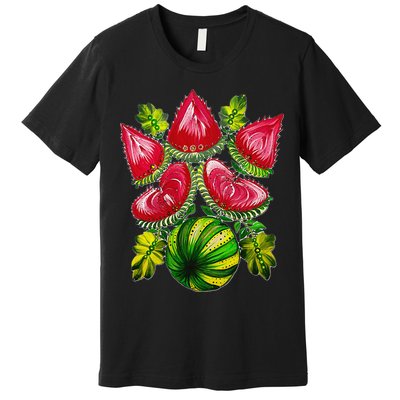 Magic Watermelon. Kherson symbol. Petrykivka painting. Premium T-Shirt