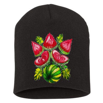 Magic Watermelon. Kherson symbol. Petrykivka painting. Short Acrylic Beanie