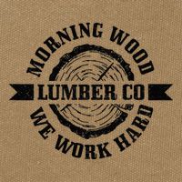 Morning Wood Lumber Co. Funny Lumberjack Logger Arborist Cotton Canvas Backpack