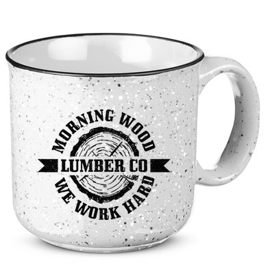Morning Wood Lumber Co. Funny Lumberjack Logger Arborist 15oz Campfire Ceramic Mug