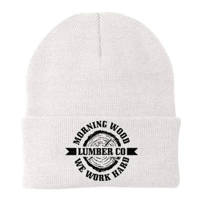 Morning Wood Lumber Co. Funny Lumberjack Logger Arborist Knit Cap Winter Beanie