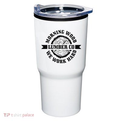 Morning Wood Lumber Co. Funny Lumberjack Logger Arborist Tumbler